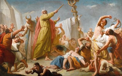 Moses and the Brazen Serpent by Giuseppe Angeli