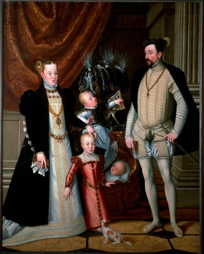 Emperor Maximilian II with His Family by Giuseppe Arcimboldo