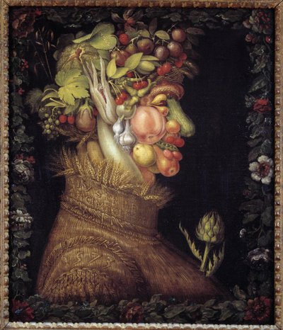 The Summer. Allegory about the Seasons. Painting by Giuseppe Arcimboldo (1527-1593). Musee du Louvre by Giuseppe Arcimboldo