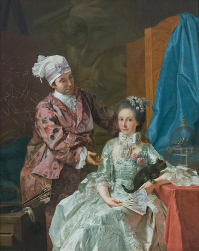 Self Portrait with Wife by Giuseppe Baldrighi