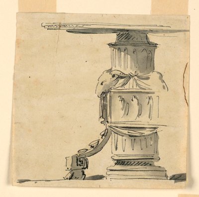 Design for a Table with Decorated Base by Giuseppe Barberi