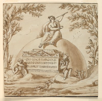 Sepulchral Monument for Astronomer Giovanni B. Fagiuoli by Giuseppe Barberi