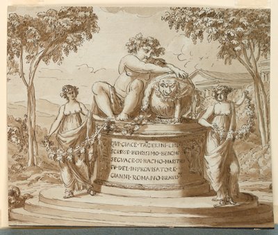 Sepulchral Monument for Poet Tagerini by Giuseppe Barberi