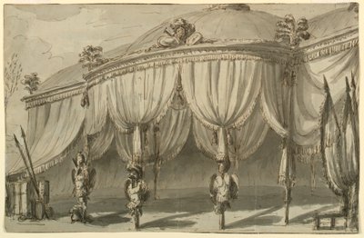 Stage Design, A Pavilion with Trophies of War by Giuseppe Barberi