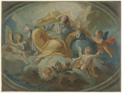 God with Angels in the Clouds by Giuseppe Baroni