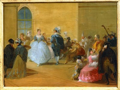 A Venetian Masked Ball by Giuseppe Bernardino Bison