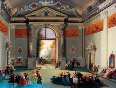 Venetian Conversation by Giuseppe Bernardino Bison