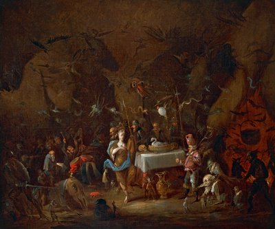 Witches meet, by Giuseppe Bernardino Bison, oil on canvas, Italy by Giuseppe Bernardino Bison