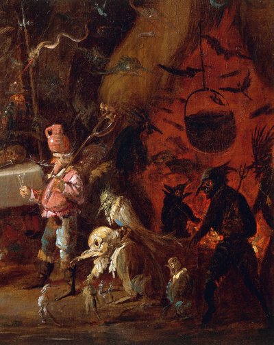 Witches meet (detail) by Giuseppe Bernardino Bison