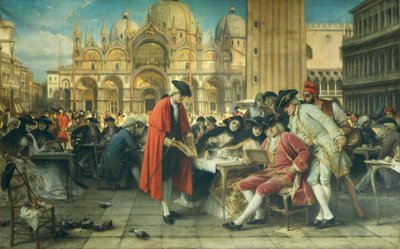 Painter Francesco Guardi Selling His Pictures by Giuseppe Bertini