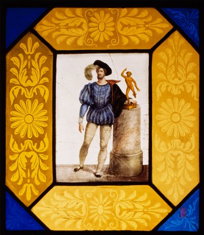 The sculptor Mauro Gandolfi dressed as Giambologna by Giuseppe Bertini