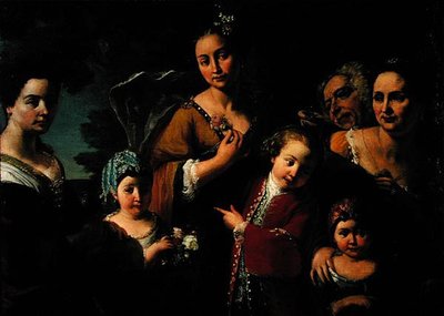 Family portrait group by Giuseppe Bonito