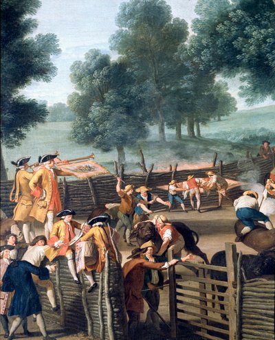 Livestock Branding Near Rome (detail) by Giuseppe Bottani