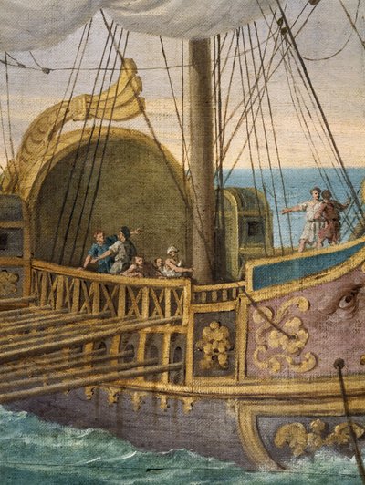 Saint Paula leaving for the Holy Land (detail) by Giuseppe Bottani