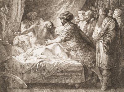 Allegory of Painting The Death of Leonardo da Vinci by Giuseppe Cades