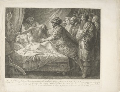 King Francis I at the Dying Leonardo da Vinci by Giuseppe Cades