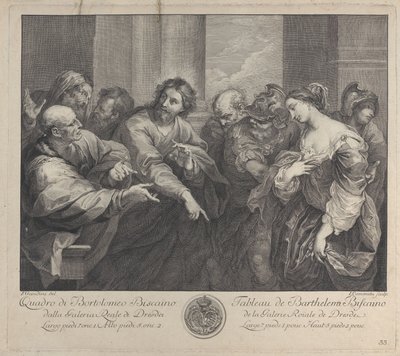 Christ and the woman taken in adultery, 1750-57 by Giuseppe Camerata