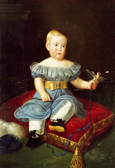 Portrait of Prince Louis, Bourbon-Two Sicilies, Count of Aquila as child by Giuseppe Cammarano