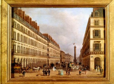 Rue Castiglione in Paris in 1829 by Giuseppe Canella