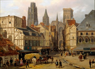 Place Haute Old Tower in Rouen by Giuseppe Canella