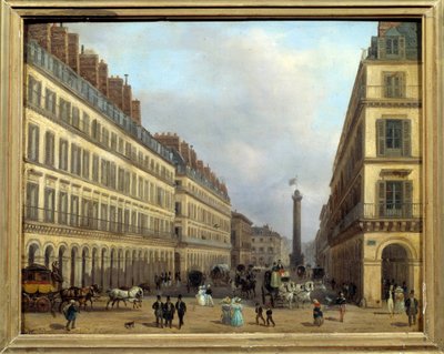 Rue Castiglione in Paris in 1829 by Giuseppe Canella