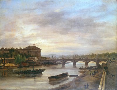 The Boat of St. Cloud before the Concorde in 1826 by Giuseppe Canella