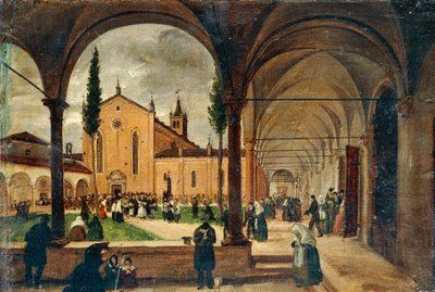 The Cloister of St Bernardino by Giuseppe Canella