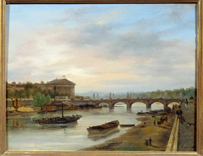 The Palais Bourbon and the Pont Louis XVI (Pont de la Concorde) seen from the Quai des Tuileries in Paris by Giuseppe Canella