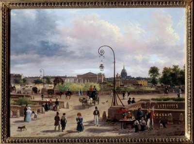 View of the Place Louis XVI (Place de la Concorde) by Giuseppe Canella