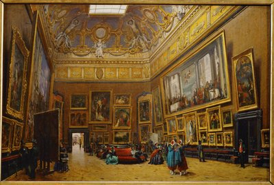 The Square Salon at the Louvre Museum by Giuseppe Castiglione
