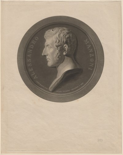 Alessandro Manzoni by Giuseppe Cornienti, after Gaetano Monti