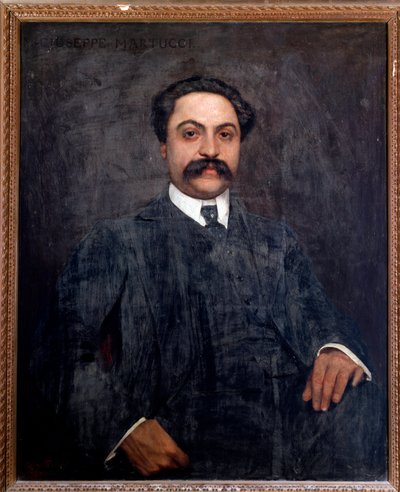 Portrait of Giuseppe Martucci (1856-1909) Italian composer, conductor, pianist and teacher by Giuseppe De Sanctis