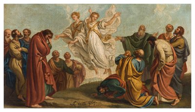 Sketch, Apparition of Angels to the Apostles after the Ascension by Giuseppe Diotti