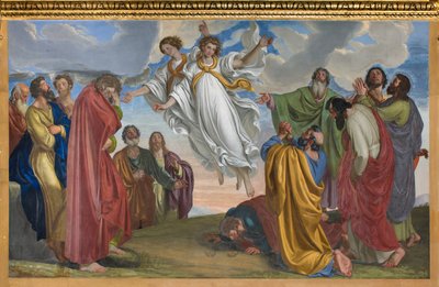 Presbytery, Giuseppe Diotti, Apparition of Angels after the Ascension 1830 by Giuseppe Diotti