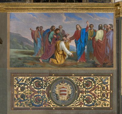 Presbytery, Giueppe Diotti, Key delivery to Pietro 1834 by Giuseppe Diotti
