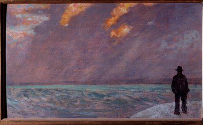 Sunset on the Sea by Giuseppe Fattori
