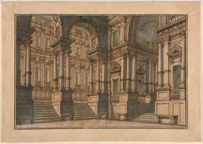 Stage Design: Palace Interior by Giuseppe Galli Bibiena