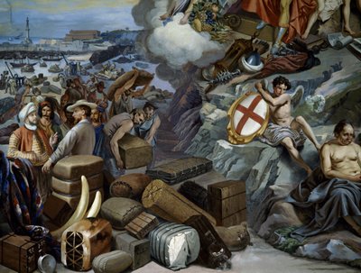 Ligurian trade, painting by Giuseppe Isola, Italy by Giuseppe Isola