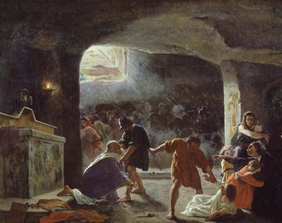 First Christians Killed in Catacombs by Giuseppe Mancinelli
