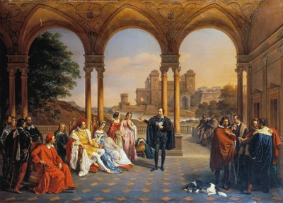 Torquato Tasso in the court of the House of Este by Giuseppe Mancinelli