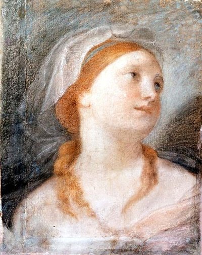 Study of the Head of a Young Woman with Red Hair by Giuseppe Maria (circle of) Crespi