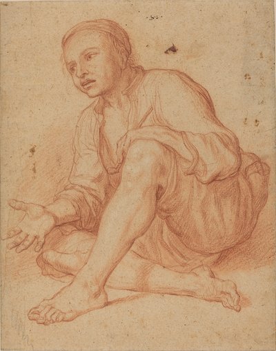 Young Peasant Seated on the Ground by Giuseppe Maria Crespi