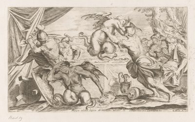 Aeneas and His Companions Fighting the Harpies (series title: The Wanderings of Aeneas) by Giuseppe Maria Mitelli