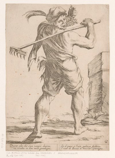 Grape Picker by Giuseppe Maria Mitelli