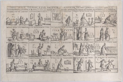 Game of Wives, and Their Chores by Giuseppe Maria Mitelli