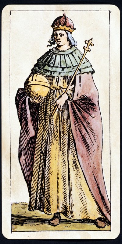 The Papesse Jeanne depicted on a game of Tarot manuscript by C.M. Mitelli by Giuseppe Maria Mitelli