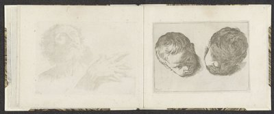 Two Heads of Young Children by Giuseppe Maria Mitelli