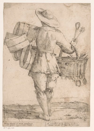 Seller of Kitchen Utensils by Giuseppe Maria Mitelli