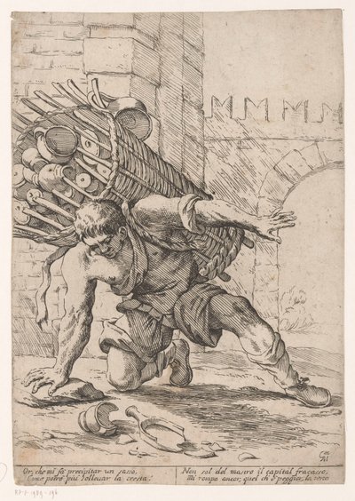 Seller of Pottery (Street Vendors in Bologna) by Giuseppe Maria Mitelli