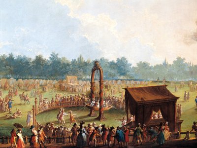 Celebration at Cascine in Honor of Ferdinand III, Games in Meadow of Great Oak by Giuseppe Maria Terreni